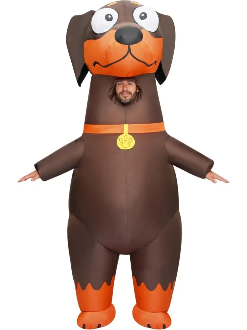 Inflatable Dachshund Costume for Adults - Fun Halloween Dog Outfit, Party Ready!